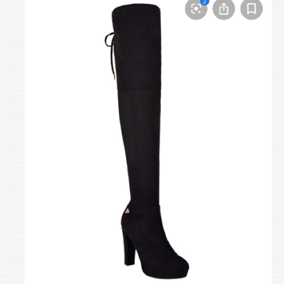 Guess black over the knee boots - Picture 3 of 5